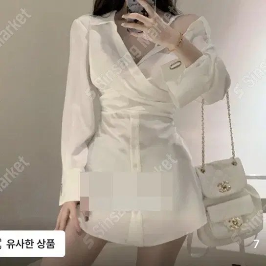 셔츠 끈 오프숄더 언발 미니원피스(블랙)