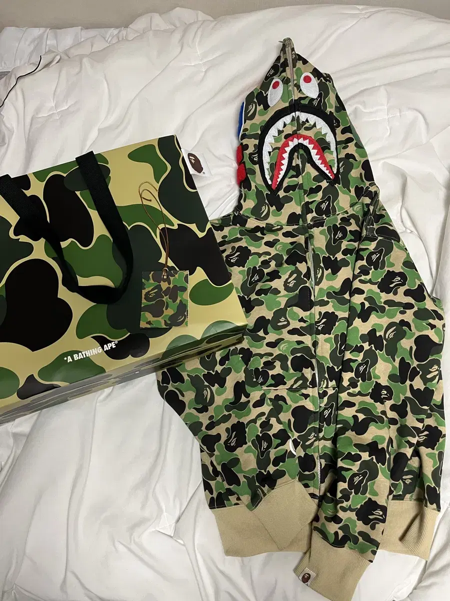 베이프 후드BAPE ABC Camo Shark Full Zip Hoodi