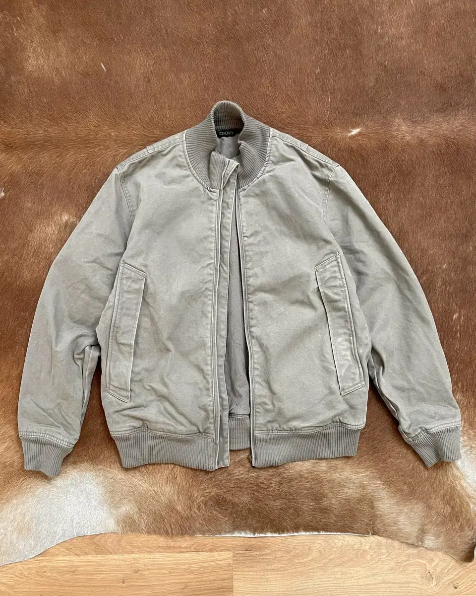 [M] DKNY Washed cotton bomber jacket