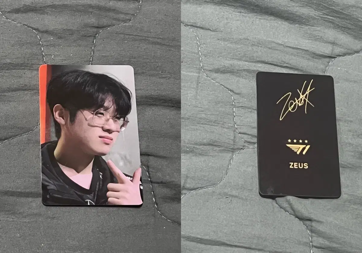 T1 Worlds Winning V4 Commemorative Korea Mint Zeus Photo Card WTS!