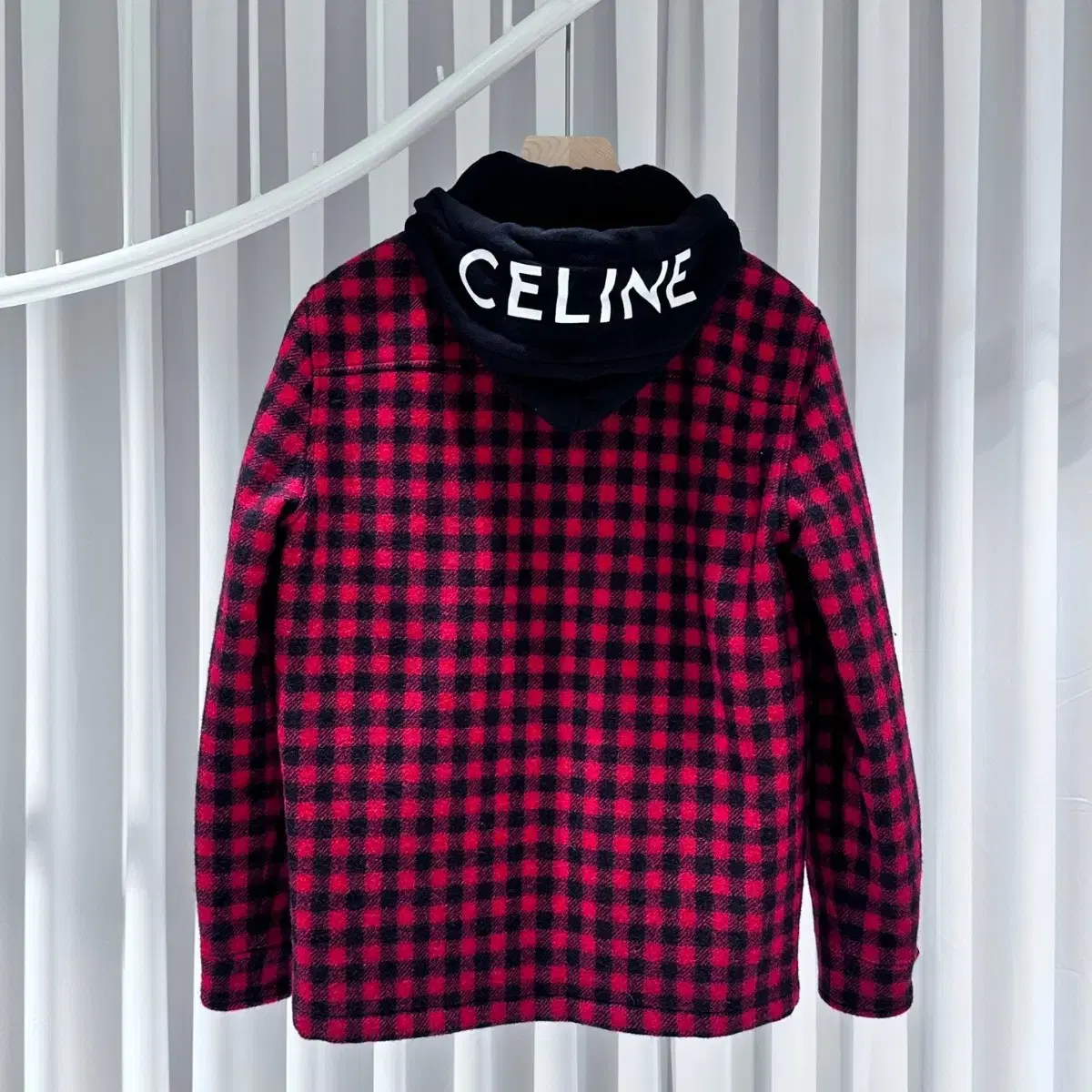 Seline Logo Check Padded Jacket Red / 44