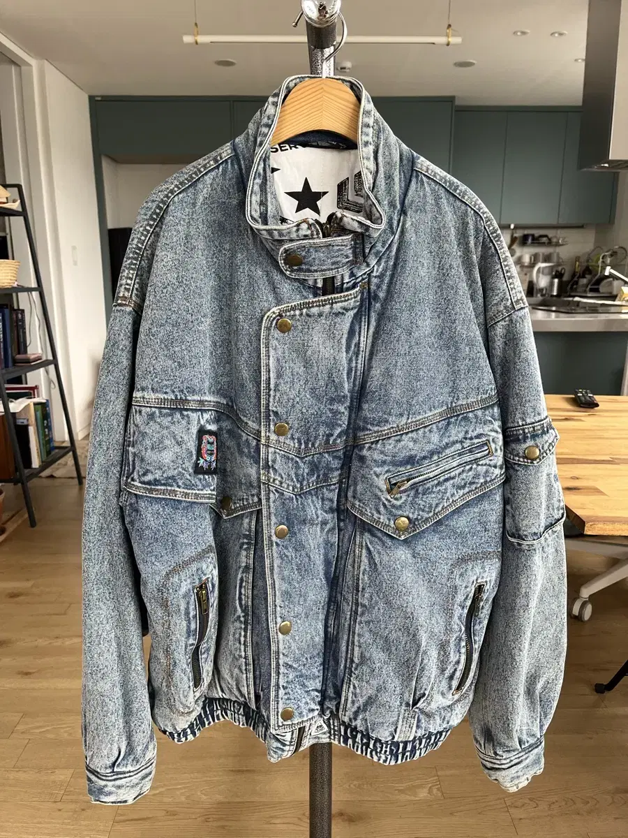 Vintage Denim Padded Jumper