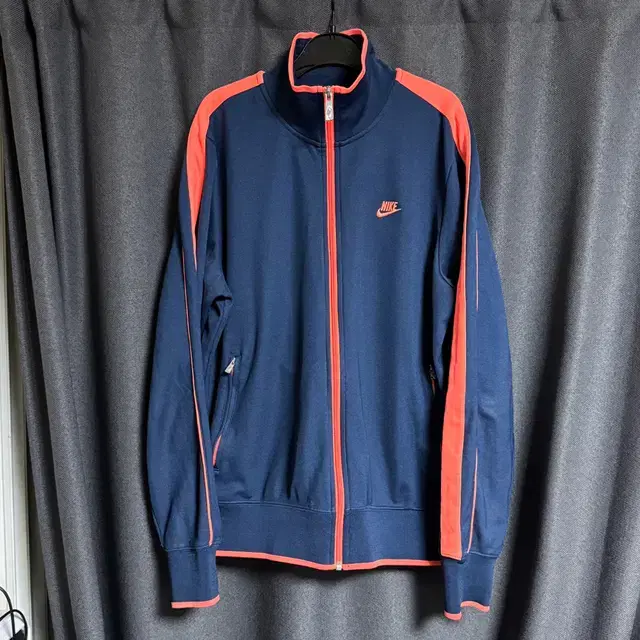 [XL] Nike Track Top Jacket Training Zip Up, Navy-Orange