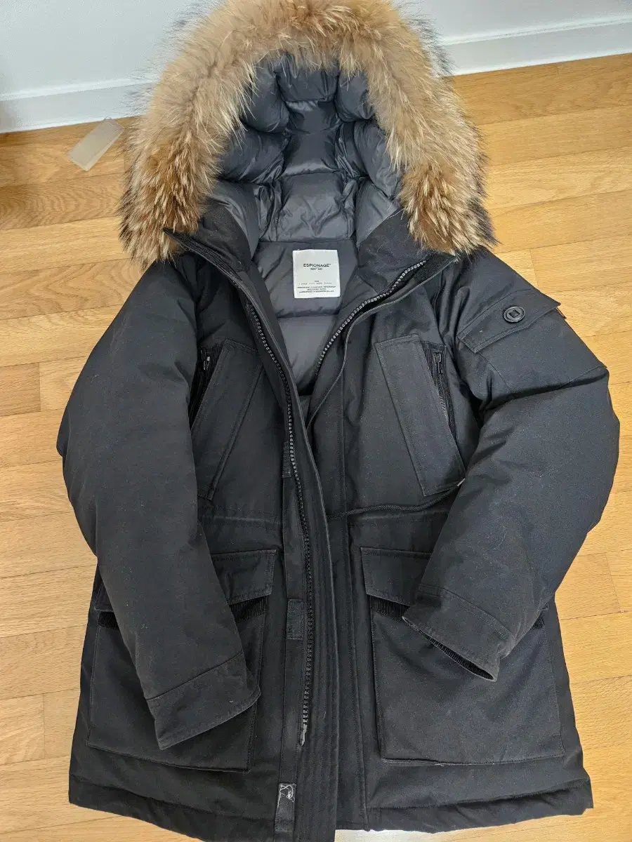 Espionage down puffer black M