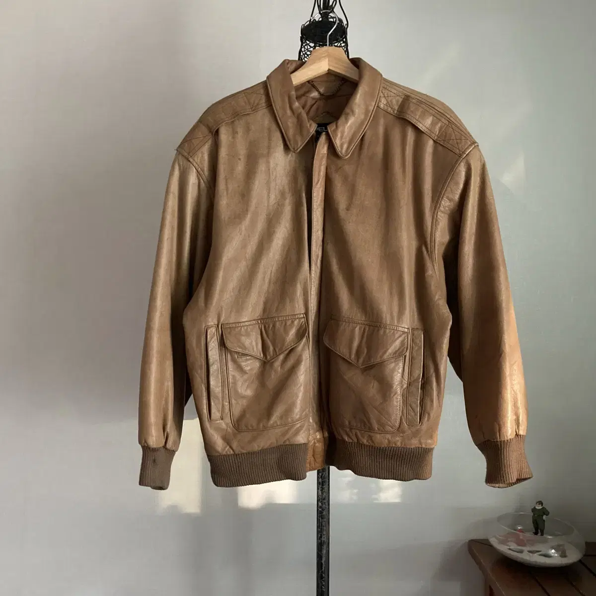 Vintage US Army A-2 Jacket Motif Sheepskin Jacket (L)