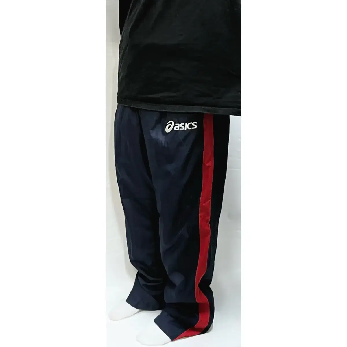 asicstrackpantstrainingpantsrednavywhiteembroideryy2khiphopgopcorefootballuniformpants