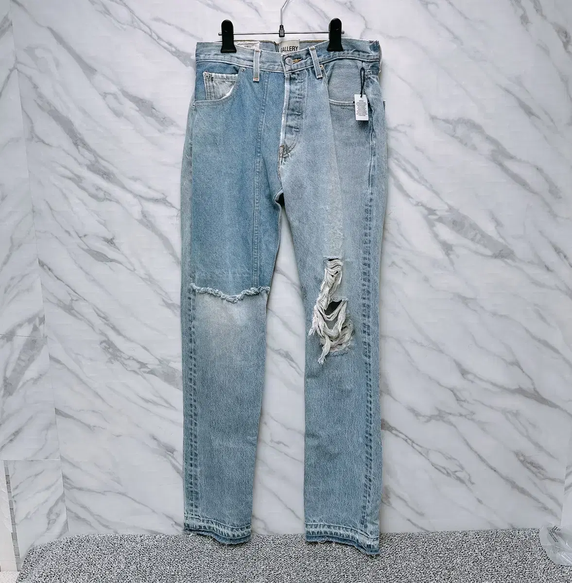 (Genuine/New) Gallery Department Men's KEN Distressed Denim Pants