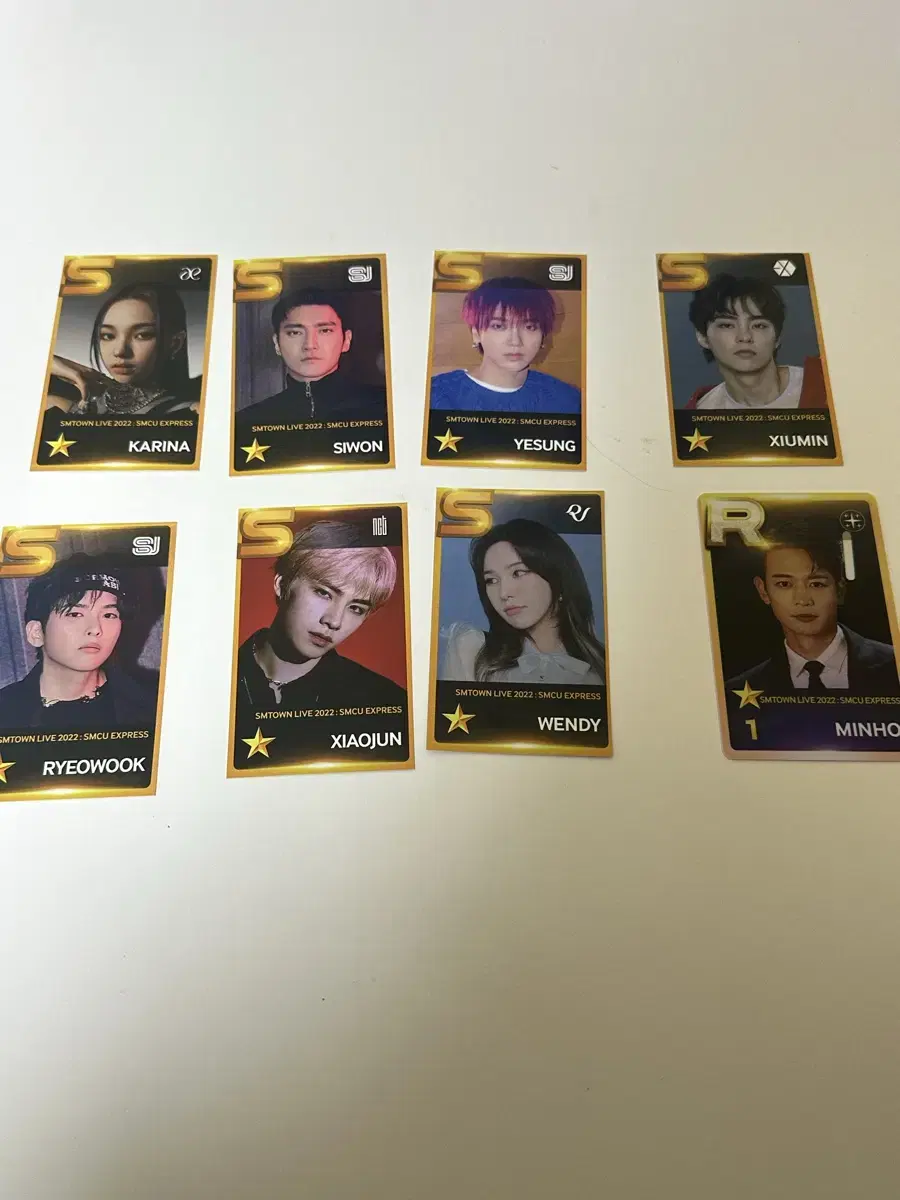 Shamkhon SMCU superstar sm karina siwon yesung xiumin ryeowook xiaojun wendy minho photocard wts