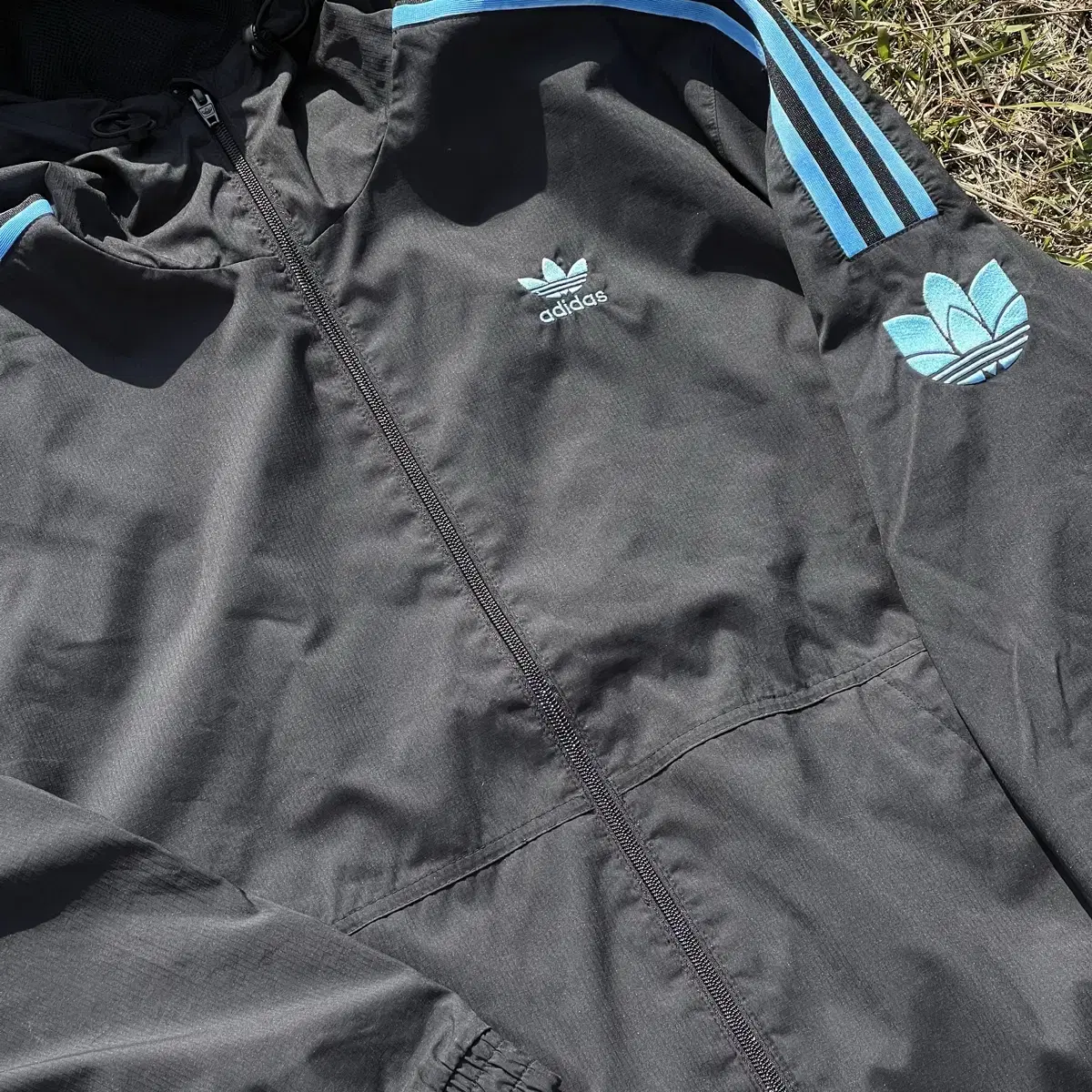 Adidas New Sky Blue Windbreaker(2XL)