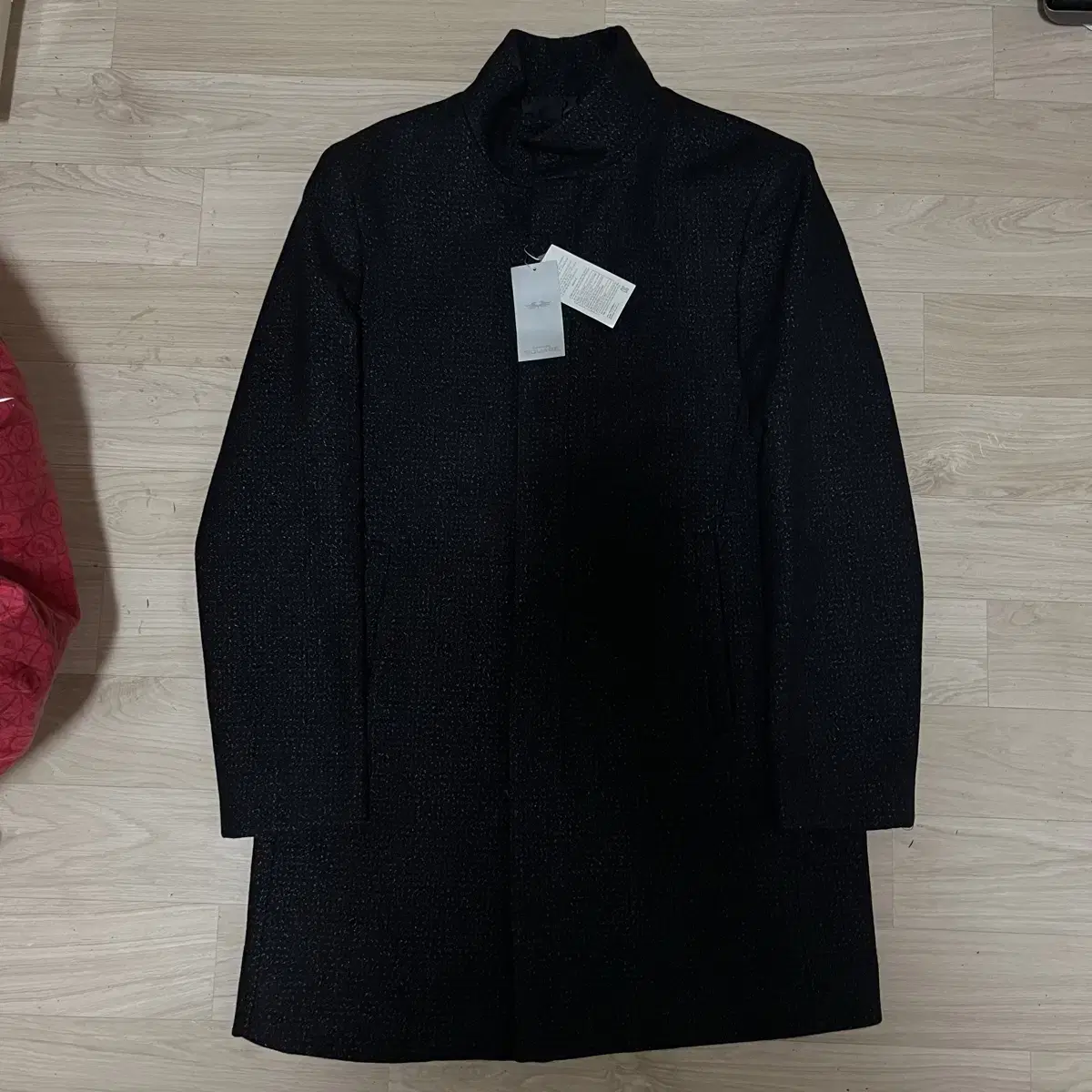 [105] Komodo Square Men's Woolen Zip-Up Coat Jacket (checked)