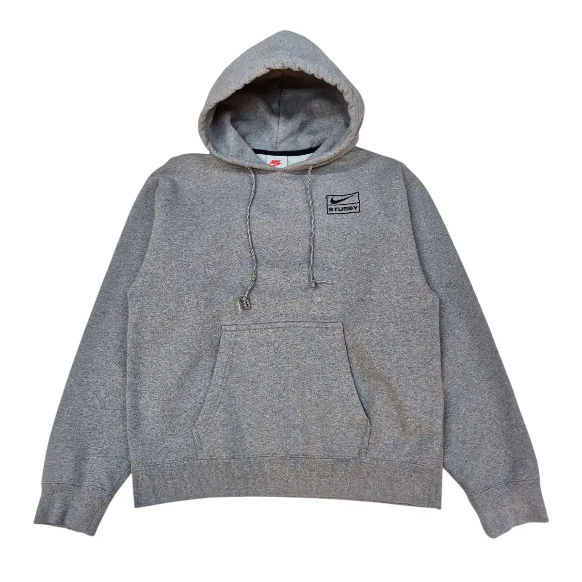 S) Nike x Stussy NRG Pullover Hoodie Dark Grey Heather