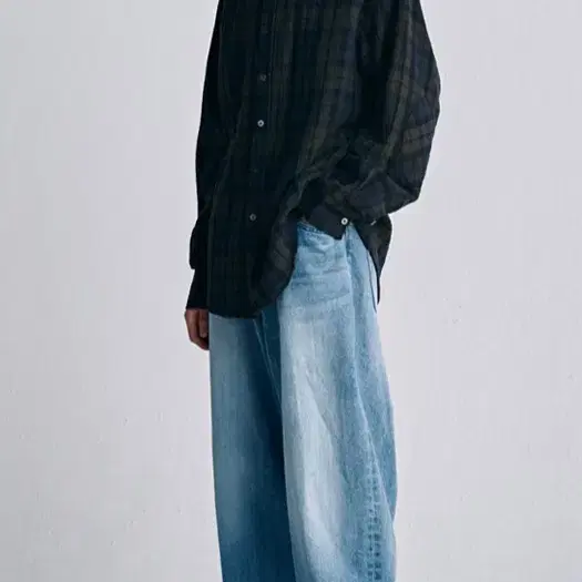 노운 wide denim pants (mid blue) 2사이즈