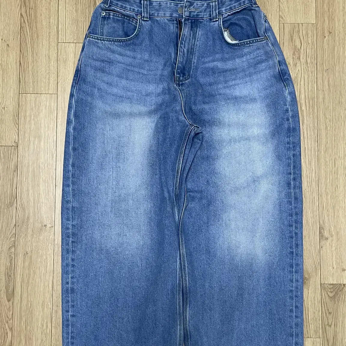 노운 wide denim pants (mid blue) 2사이즈