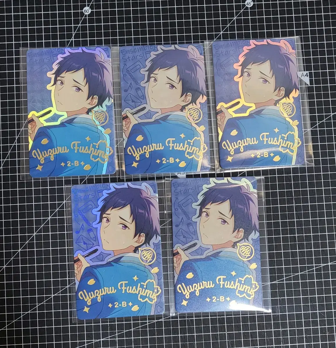 Unsealed, bulk of 5 sheets) Angsta Zhongstar Yuzuru School Uniform photocard wts Pine