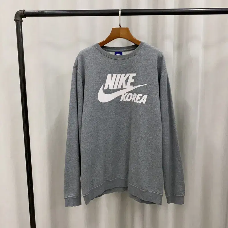 Nike Korea Gray Brushed Big Logo Sweatshirt 105 A07068