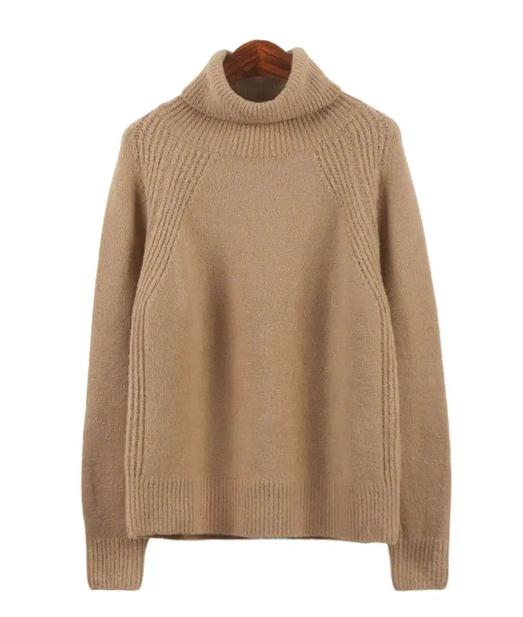 Sideline Polar Neck Knit - Beige