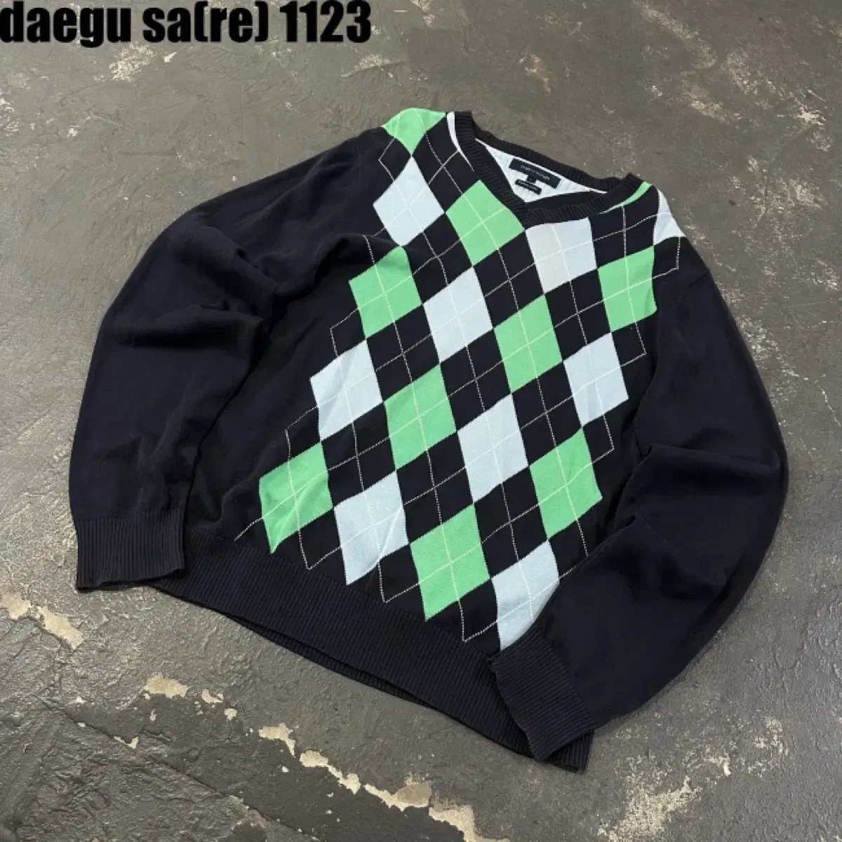 Tommy Hilfiger Argyle Knit 100% Cotton