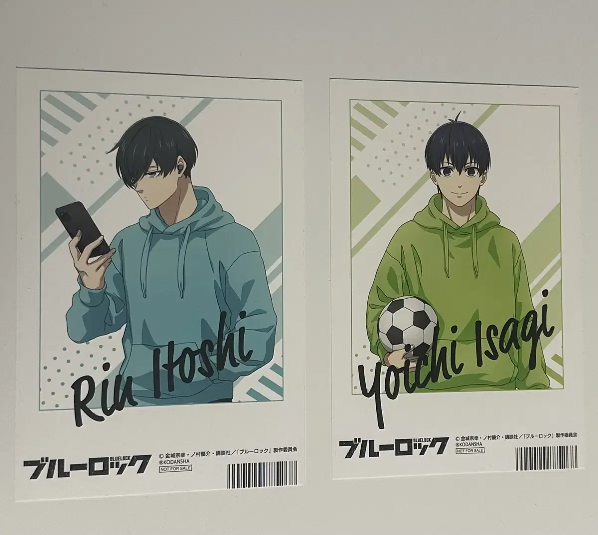 (bulk) BLUELOCK Rin Itoshi, Yoichi Isagi Animate pre-order benefit Postcards/Straws