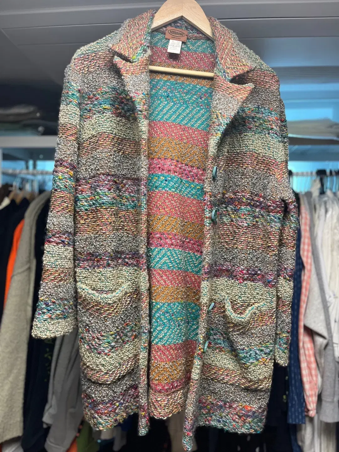 Missoni Camiseta Mixed Wool Knit Jacket