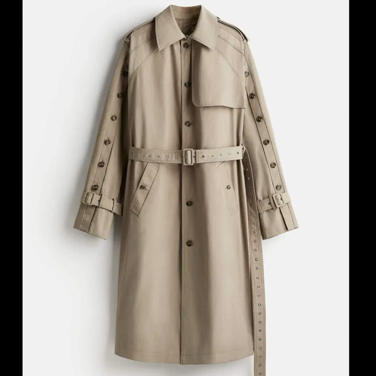 H&M Rokh Belted Over-Trench Coat XL