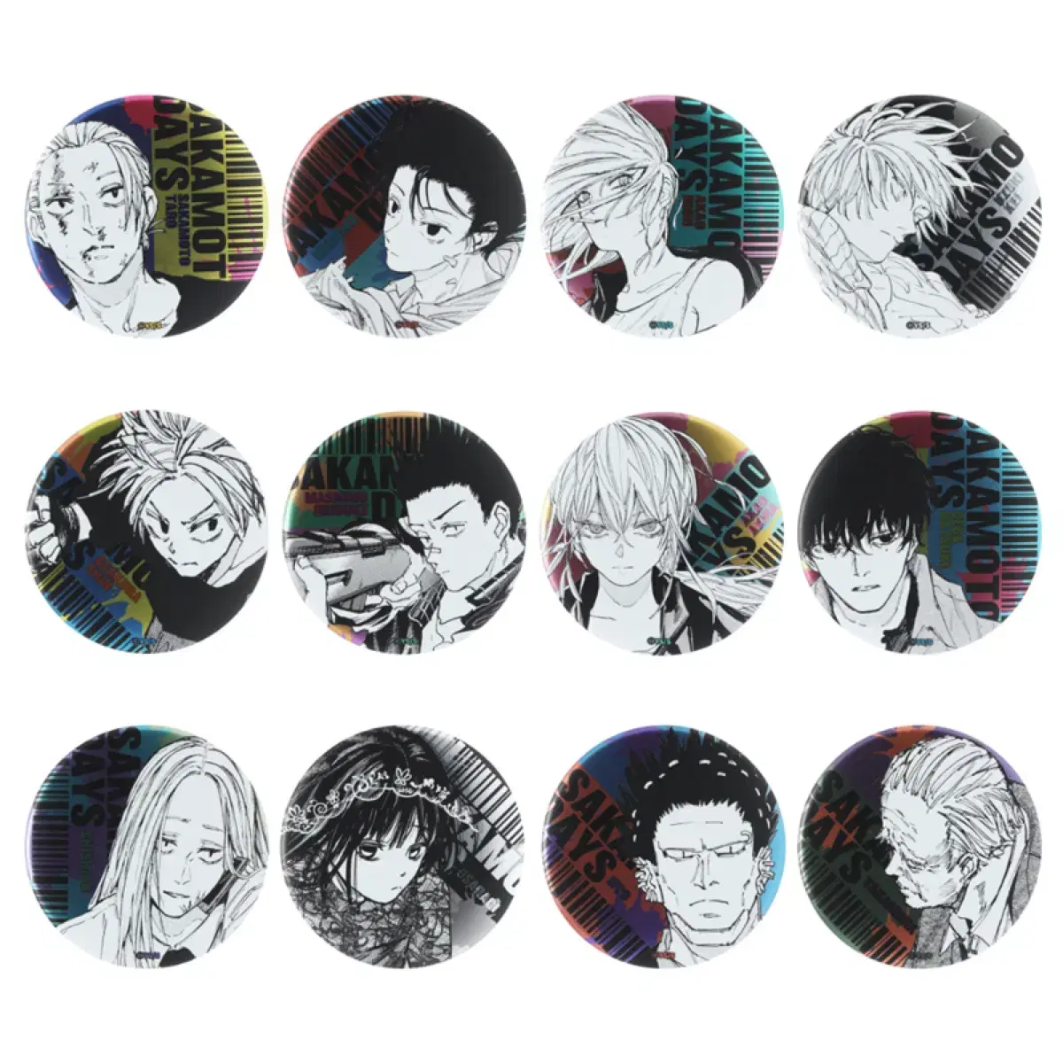 Sakamoto Dey's Sakaday Decollection Can Badge 2nd Edition 12 pieces