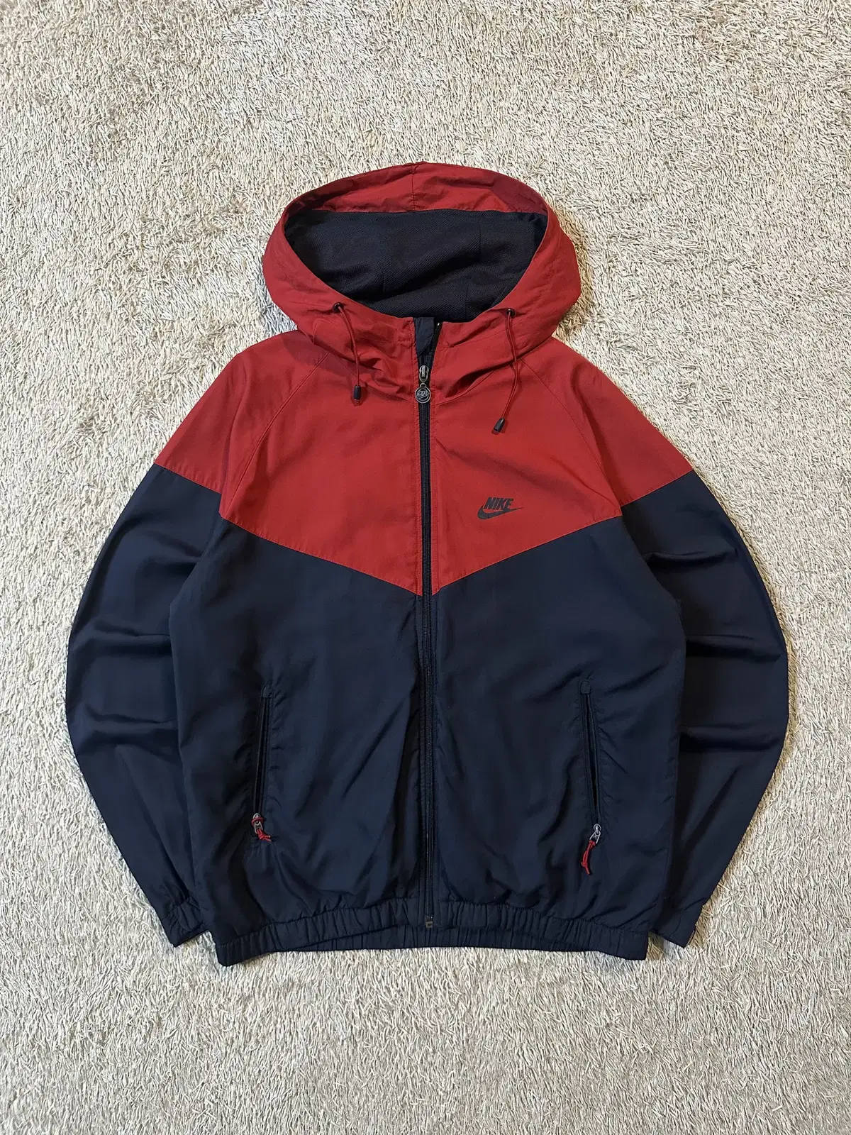 [L] 00s Nike NIKE Swoosh Colorblocked Hooded Windbreaker Jacket