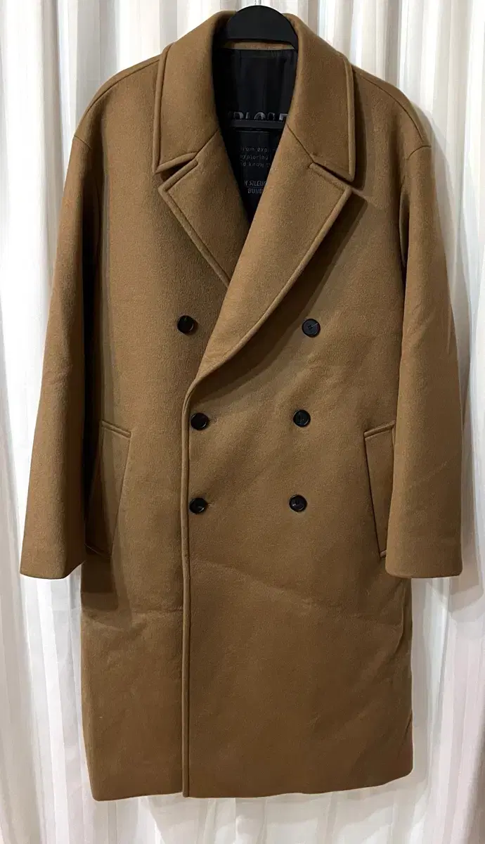 In silence Men's Double Long Coat Overcoat Overfit M Nearly New