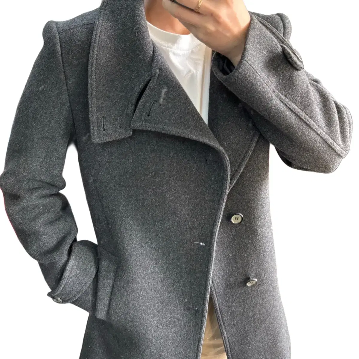 95-100 Geosongio charcoal mo double peacoat