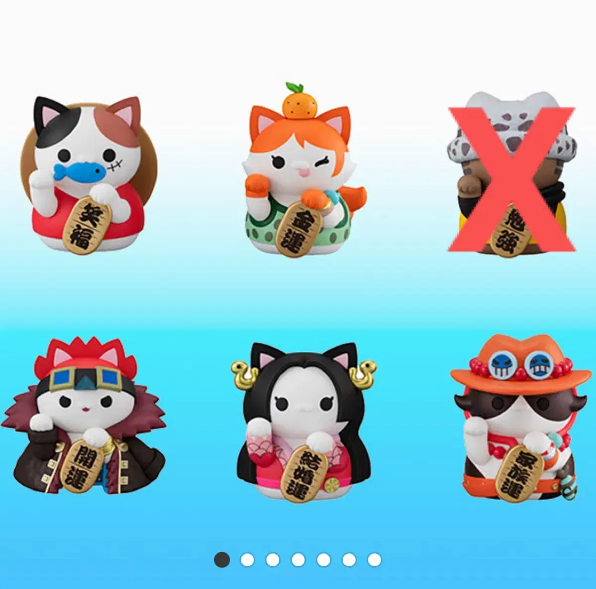 ONEPIECE Nyanpis Maneki Neko (Luffy, Nami, Kid, Hancock, Ace) Buncheol