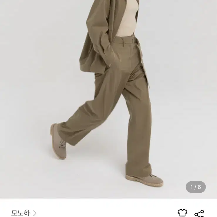 모노하 monoha cotton belted pants 블랙 S