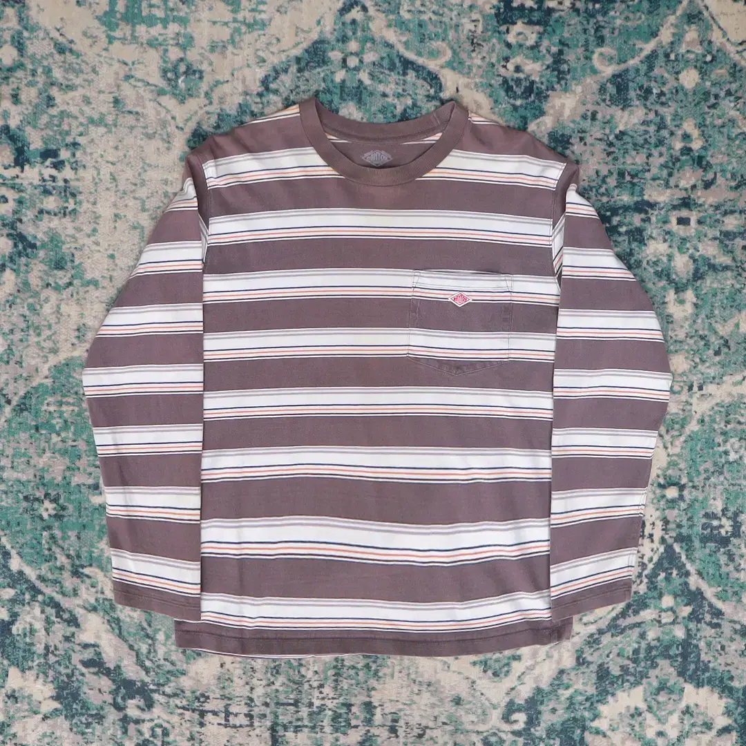 Danton Danton Striped Pocket Long Sleeve T-Shirt