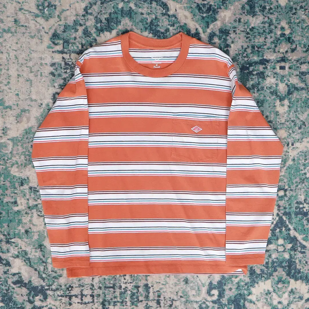 Danton Danton Pocket Stripe Long Sleeve T-Shirt 38