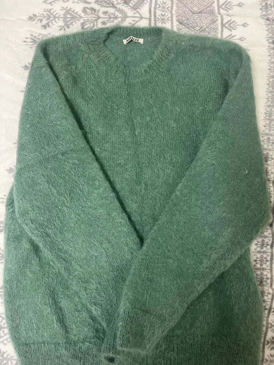 (4) Aurari Mohair Knit Jade Green