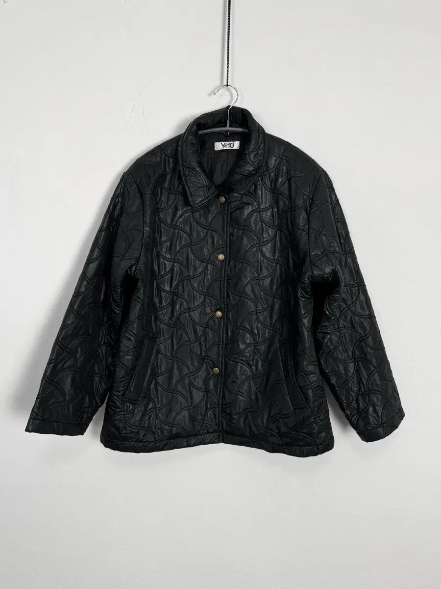 vintage wave quilted jacket