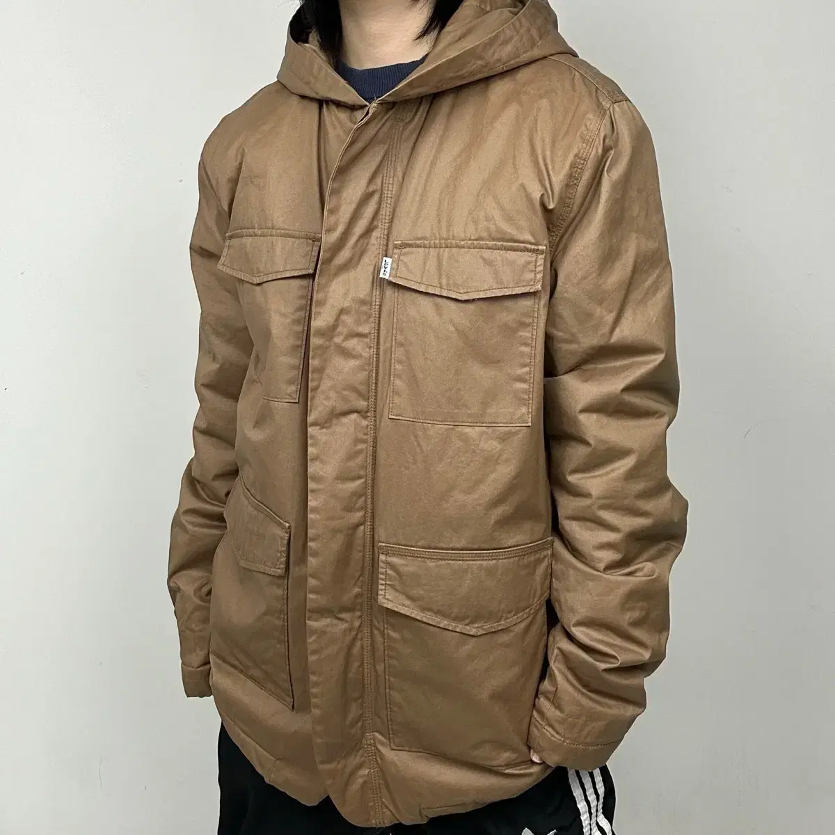 Coated Cotton Hooded Jacket for Levis