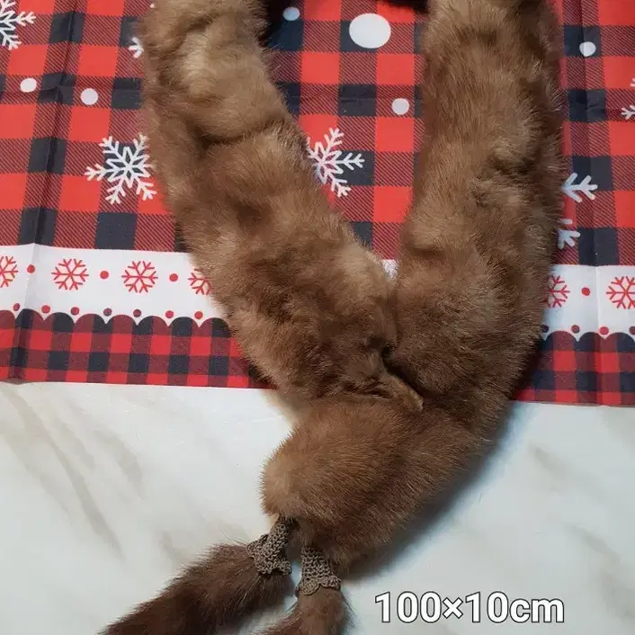 빈티지 휘메일 밍크 통목도리 100cm