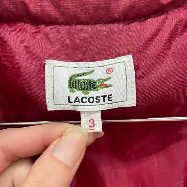 LACOSTE 라코스테 핑크 버건디 도톰겨울 패딩