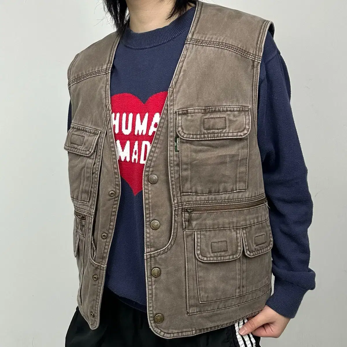 Grancisco Utility Fleece Vest Jacket