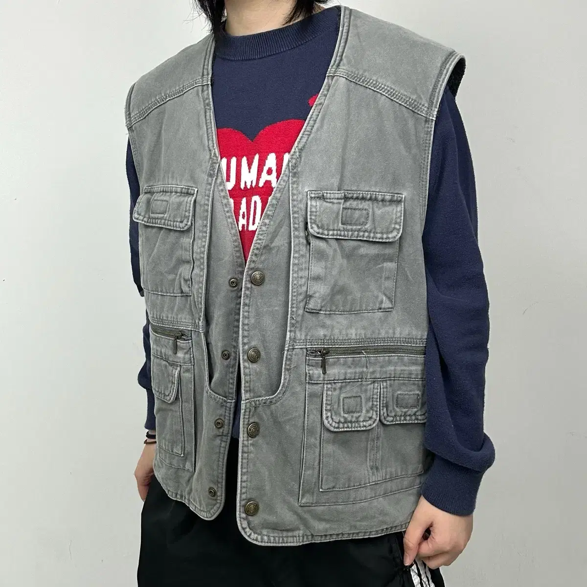 Grancisco Utility Fleece Vest Jacket