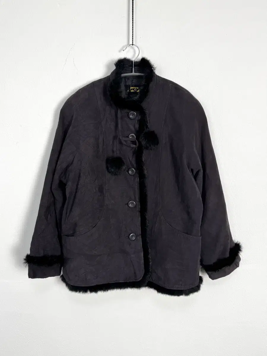 vintage eco suede pur jacket