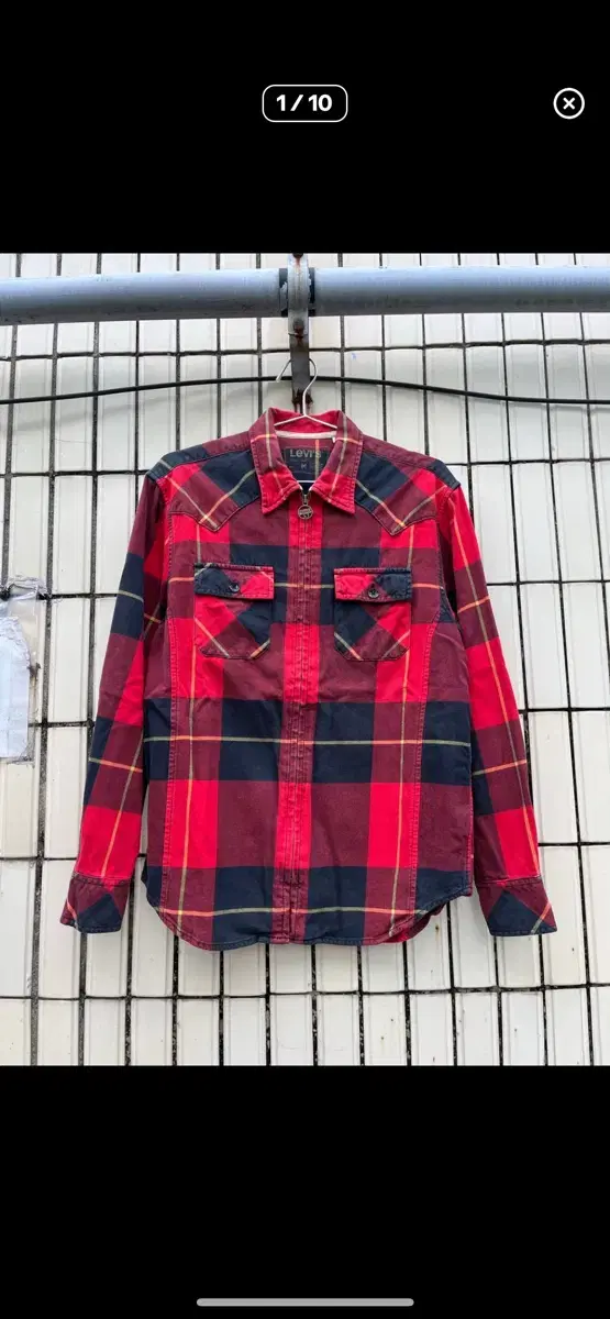 Levi's Zip-up Western Check Shirt