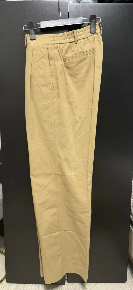 Essential Cotton Two-Tuck Wide Chino Pants Beige