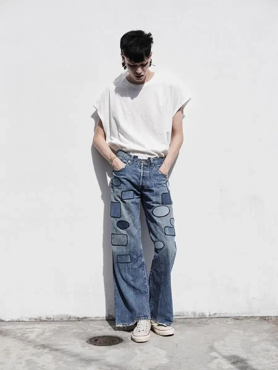 [32] Mind Denim Old Park 23SS Patched Buggy Denim