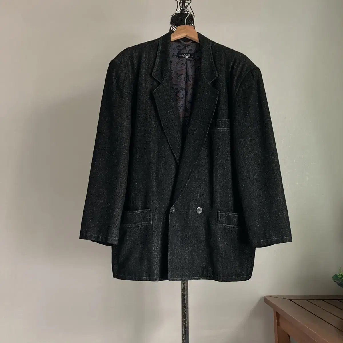 Japanese Vintage Unique Double-breasted Jacket (L)