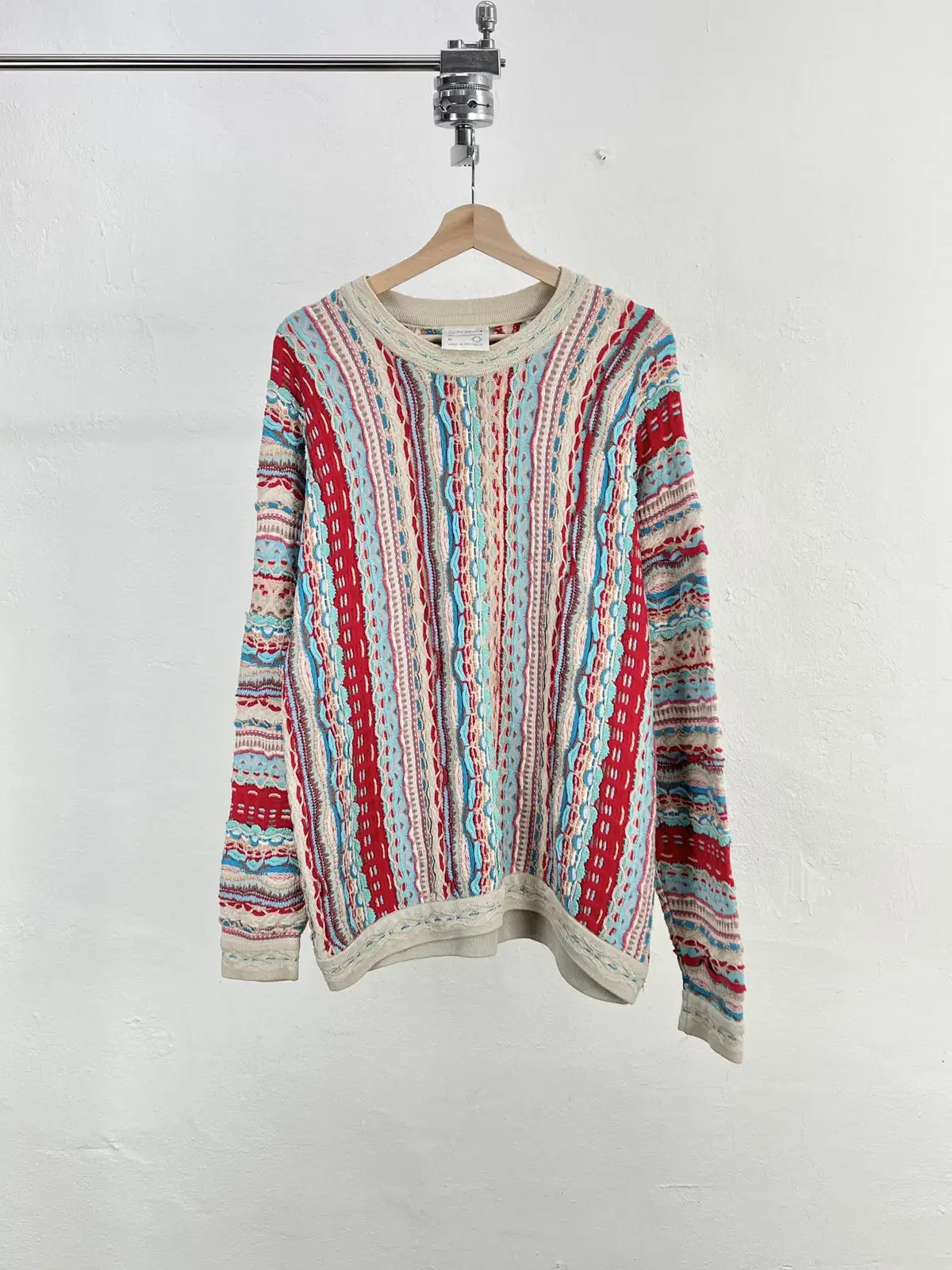 Multicolor Cable Thin Crewneck Knit from Coogee Australia