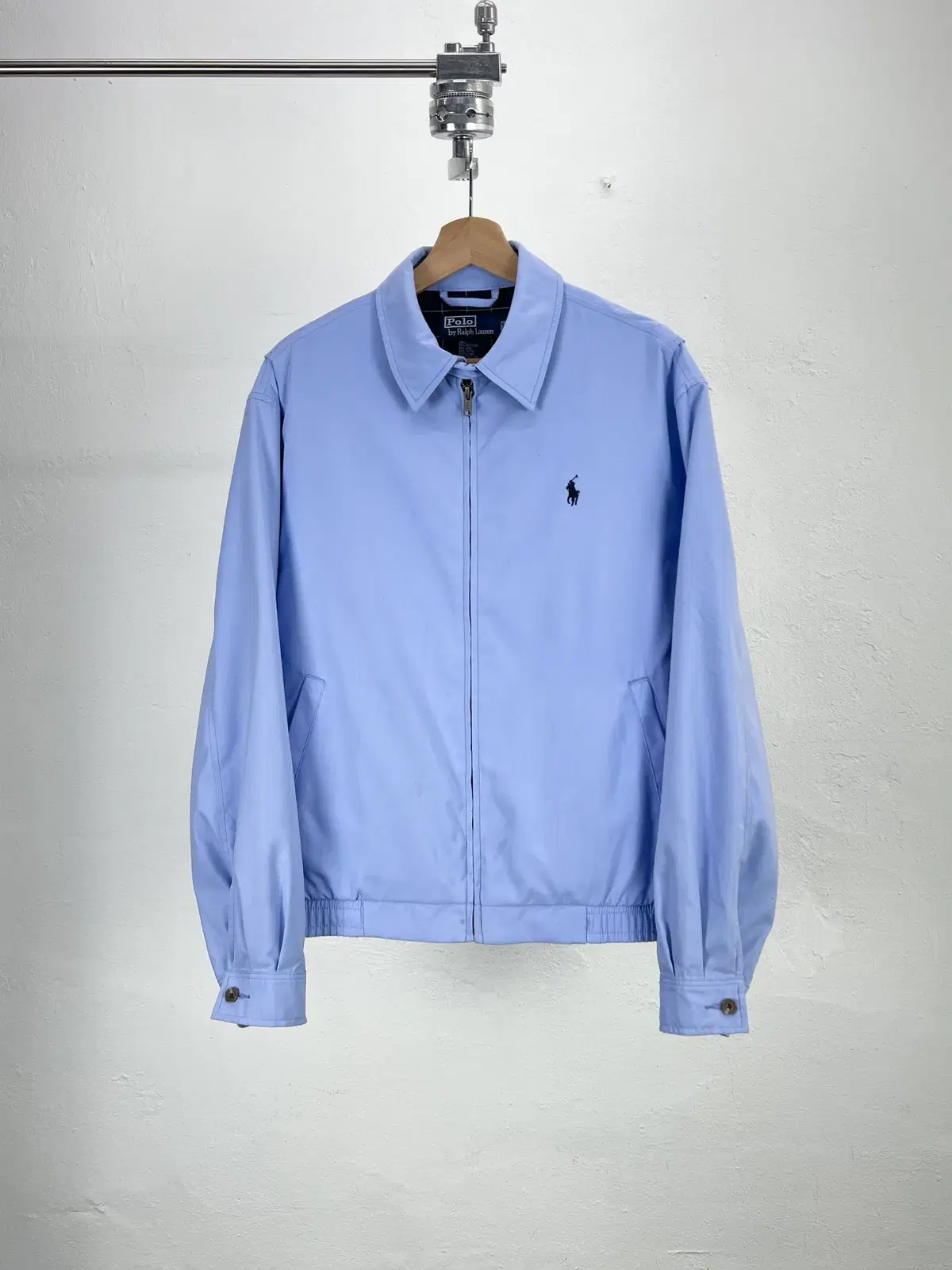 Polo Ralph Lauren Light Sky Blue By Swing Polyshell Navy Pony Jacket