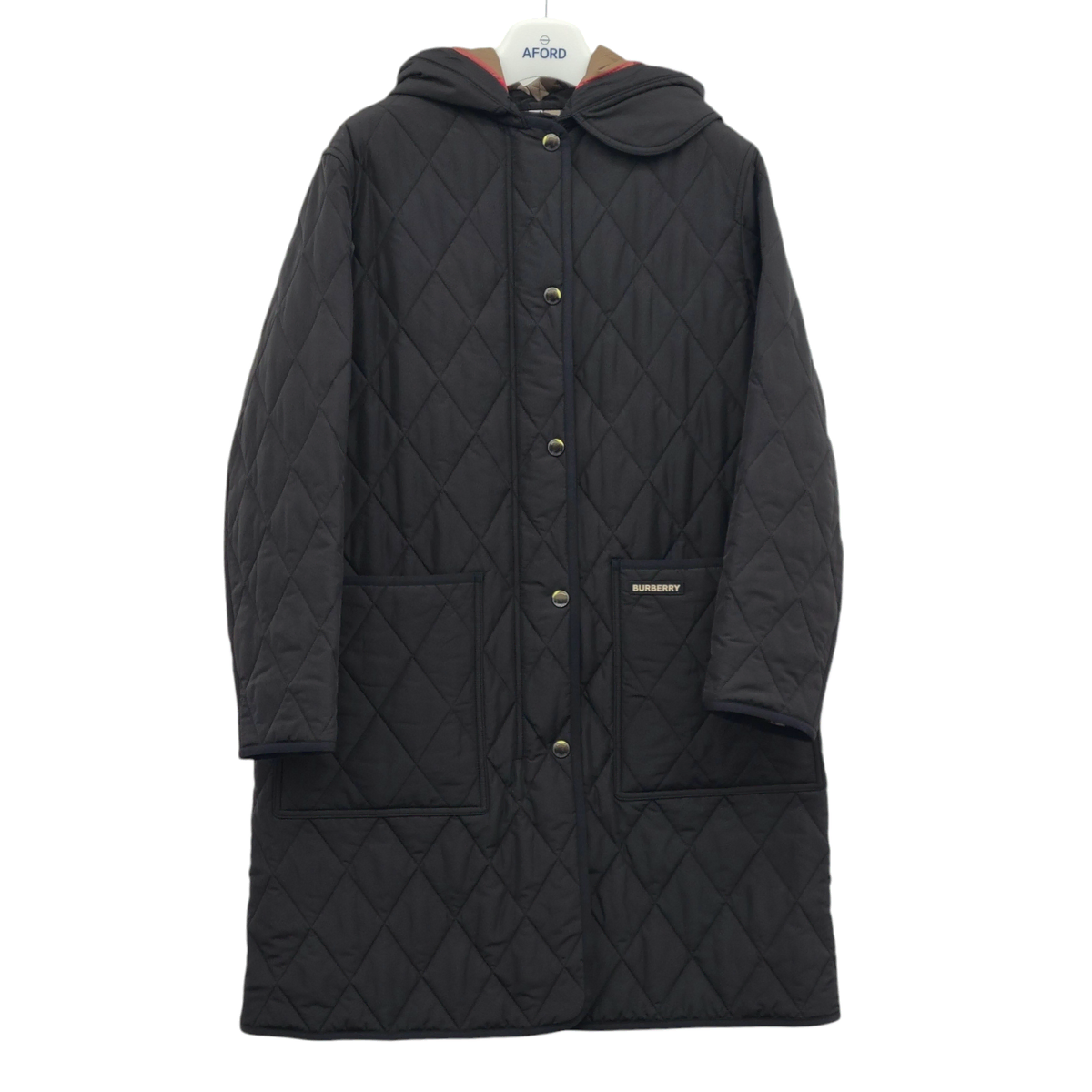 [M] Unused Burberry Parkgate Long Quilted Padded Jacket BUA112212