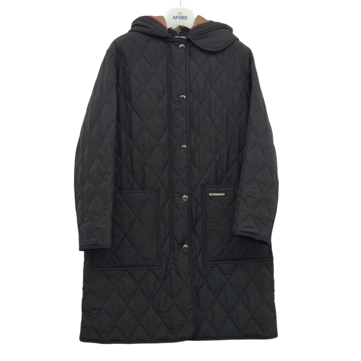 [M] Unused Burberry Parkgate Long Quilted Padded Jacket BUA112212