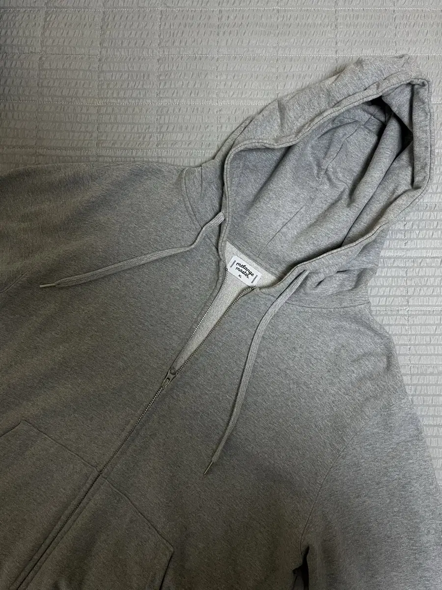 [XL] MelangeMaster Hooded Sweatshirt Zip-Up Melange Gray