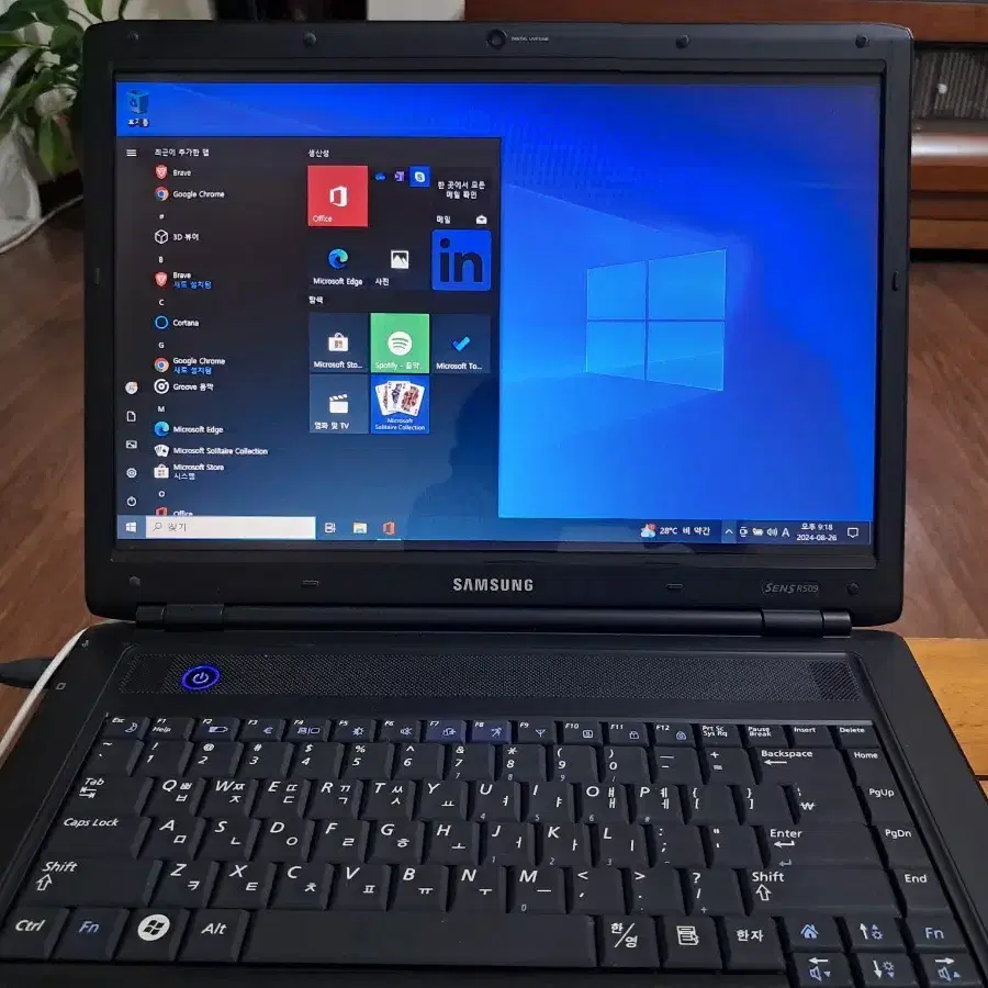 삼성 15.4" 노트북 4GB, HDD250GB, WINDOW10